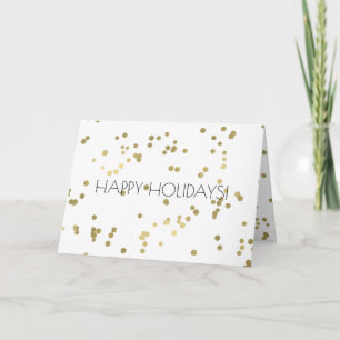 Sparkle Gold Confetti Christmas Holiday Card