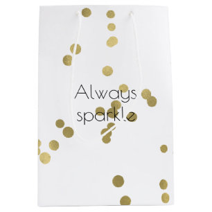 Sparkle Gold Confetti Medium Gift Bag