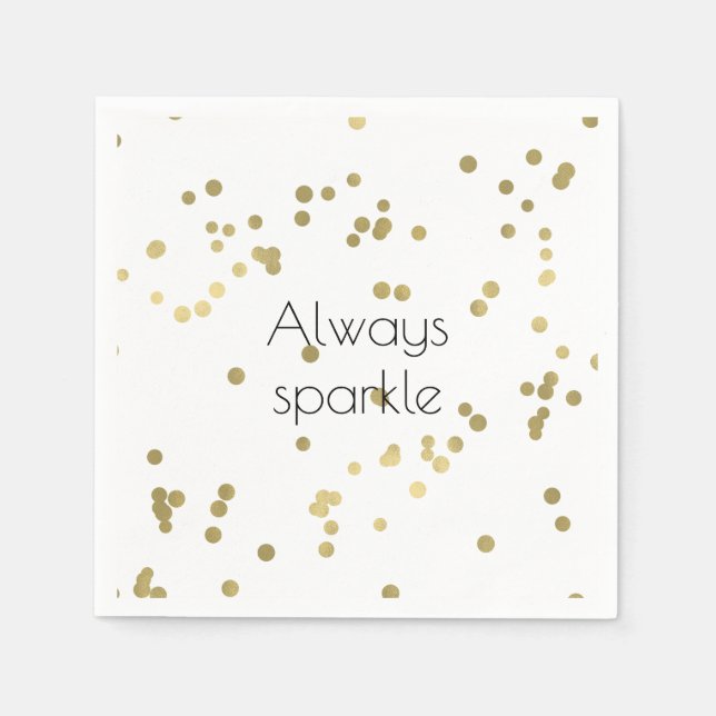 Sparkle Gold Confetti Napkin (Front)