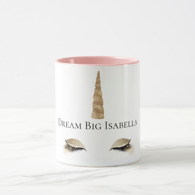 Sparkle Gold Glam Unicorn Mug (Center)