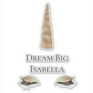 Sparkle Gold Glam Unicorn Water Bottle