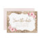 Sparkle gold glitter and pink floral Save The Date