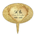 Sparkle Gold Heart 50th Wedding Anniversary