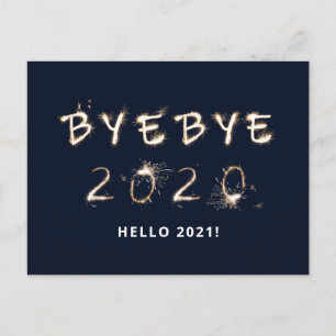 Sparkle Goodbye 2020 Hello 2021 Holiday Postcard