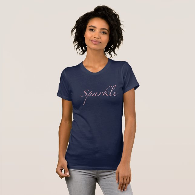 Sparkle in Pink Glitter T-Shirt (Front Full)