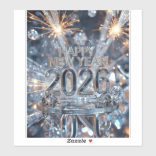 Sparkle into the New Year Sticker