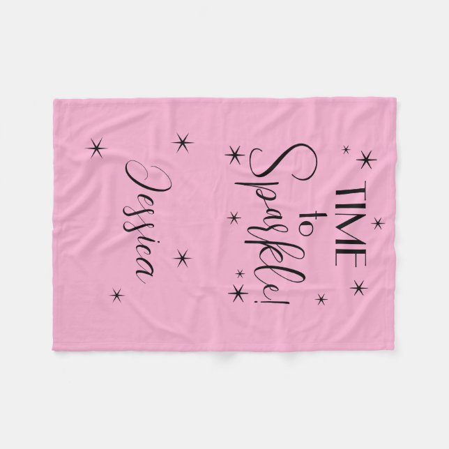 Sparkle Jessica Fleece Blanket (Front (Horizontal))