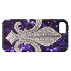 Sparkle jewel Fleur De Lis Sequins Purple