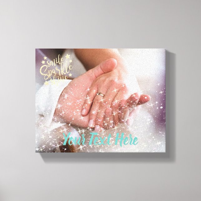Sparkle Light Effect Overlay Glitter Photo Canvas (Front)