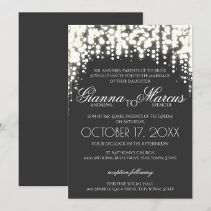 Sparkle Lights Gala Wedding Invitation