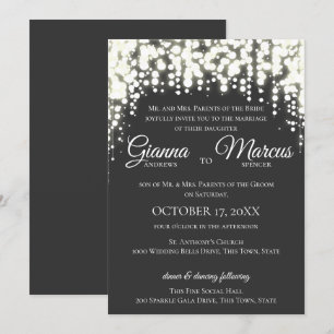 Sparkle Lights Gala Wedding Invitation
