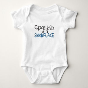 Sparkle Like A Snowflake Baby Bodysuit