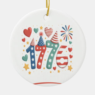 Sparkle Like It’s 1776 4th of July Fireworks Ceramic Tree Decoration
