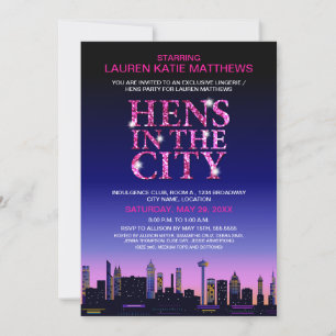 Sparkle Look Hens' / Lingerie Movie Poster Party Invitation