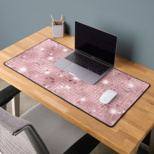 Sparkle Luxury Pink Desk Mat