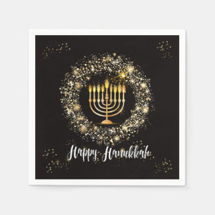 Sparkle Menorah Hanukkah Napkin