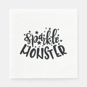 Sparkle Monster Halloween Napkin
