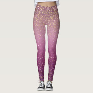 Sparkle Ombre Pink Pattern  Leggings