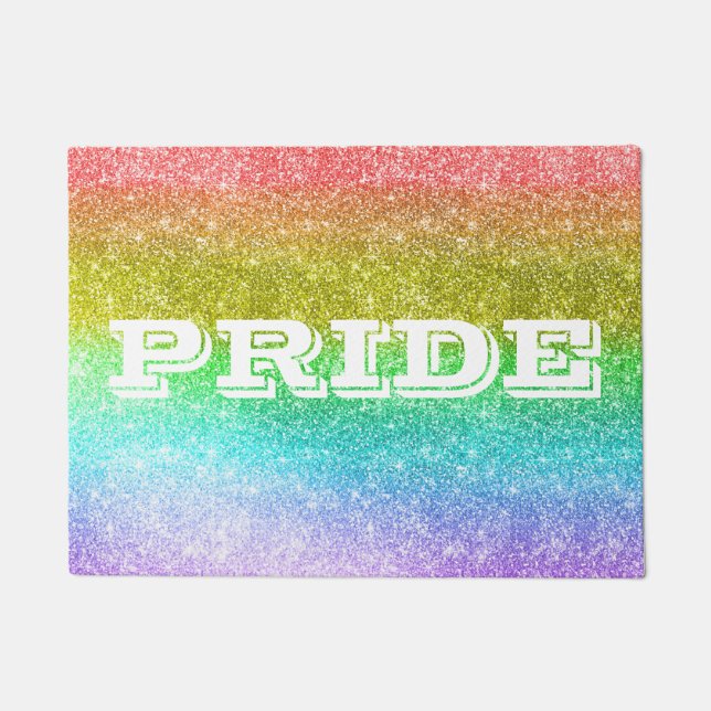 Sparkle out Loud Gay Pride Doormat (Front)