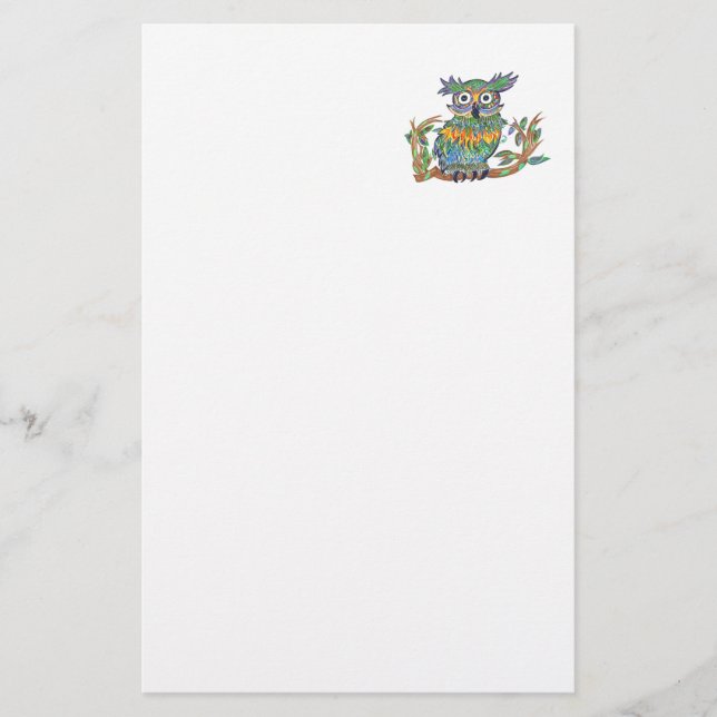 Sparkle Owl Stationery (Front)