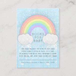 Sparkle Pastel Rainbow Books For Baby Card