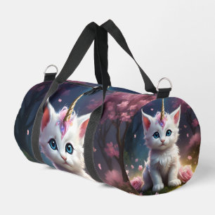 "Sparkle Paws: The Enchanting Unicorn Kitten" Duffle Bag