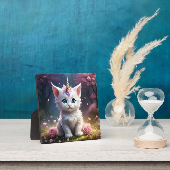 "Sparkle Paws: The Enchanting Unicorn Kitten" Plaque (Insitu)