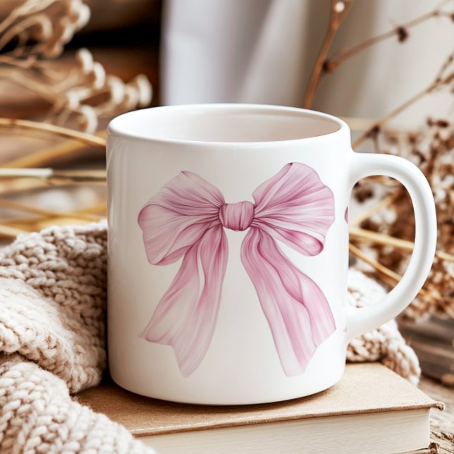 Sparkle Pink Coquette Bow 1st Coffee Mug (Creator Uploaded)
