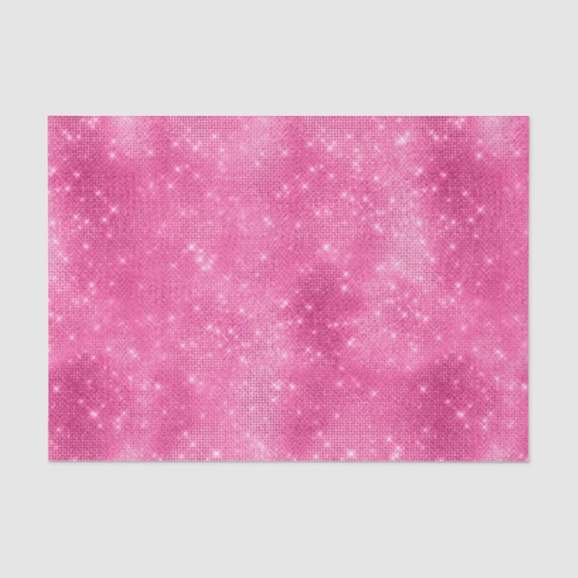 Sparkle Pink Glam Birthday Tissue Paper (Front)