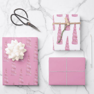 Sparkle Pink Gold Glam Unicorn Birthday  Wrapping Paper Sheet