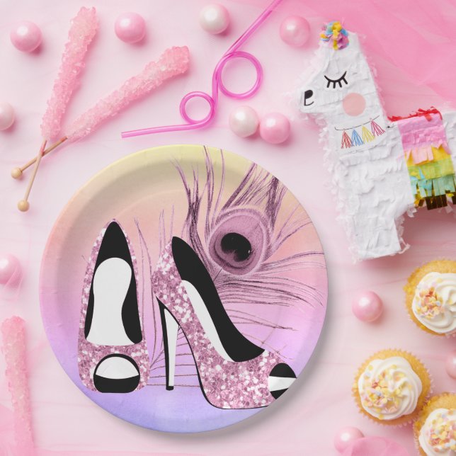 Sparkle Pumps Fancy Paper Plate (Party)