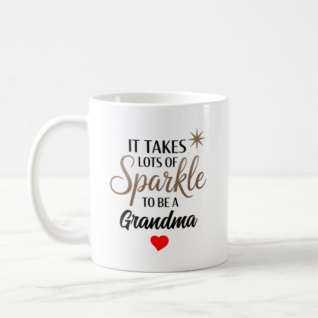 Sparkle Quote Gift for Grandma Coffee Mug (Left)