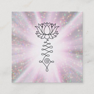 *~* Sparkle Rays Healing Reiki Energy Lotus Square Business Card