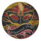 Sparkle Red & Gold Feather Mask Masquerade Sticker