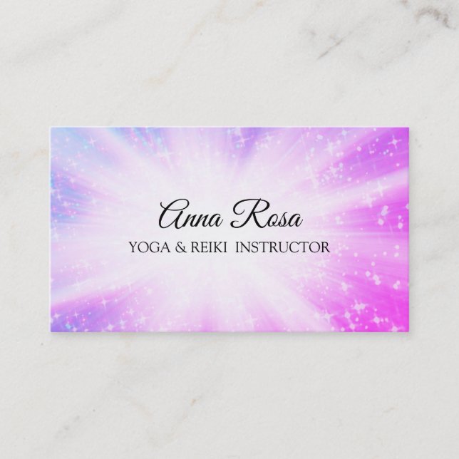 *~* Sparkle Reiki Energy Healing Rays Business Card (Front)
