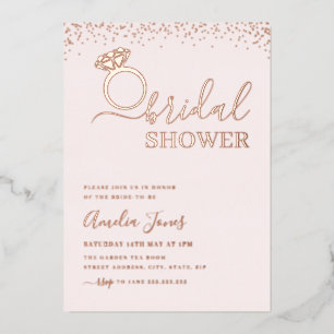 Sparkle Ring Rose Gold Blush Bridal Shower