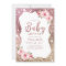 Sparkle rose gold glitter and floral baby shower