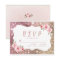 Sparkle rose gold glitter and floral wedding RSVP