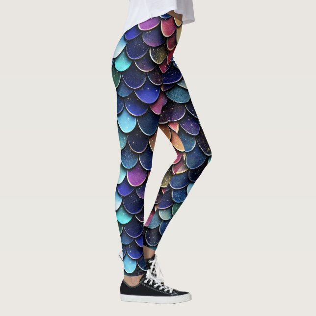 Sparkle Scale Colour Pattern Leggings (Right)