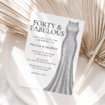 Sparkle Silver Dress Womans 40th Birthday Party Invitation<br><div class="desc">Sparkle Silver Dress Womans 40th Birthday Party Invitation

Plenty of different colours and variations - See our store below</div>