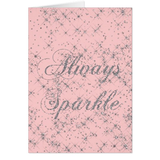Sparkle Silver Glitter Card