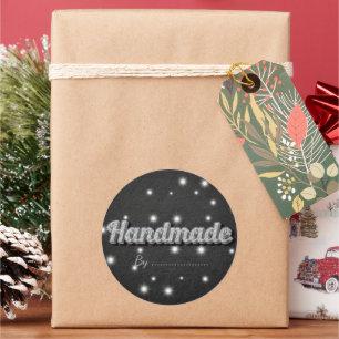 Sparkle Silver Glitter Handmade Gift Stickers