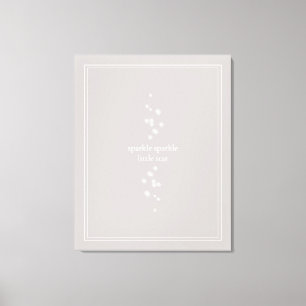 Sparkle Sparkle Little Star Silver Grey Starlight Canvas Print