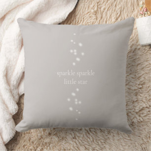 Sparkle Sparkle Little Star Silver Grey Starlight Cushion