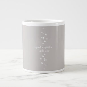 Sparkle Sparkle Little Star Silver Grey Starlight Large Coffee Mug