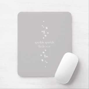 Sparkle Sparkle Little Star Silver Grey Starlight Mouse Mat