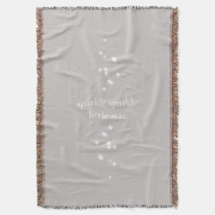 Sparkle Sparkle Little Star Silver Grey Starlight Throw Blanket