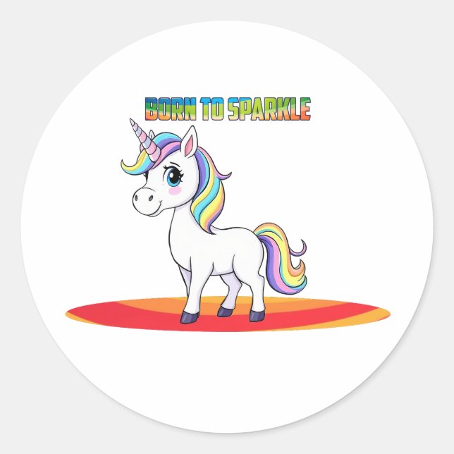 Sparkle Squad Leader Classic Round Sticker (Front)