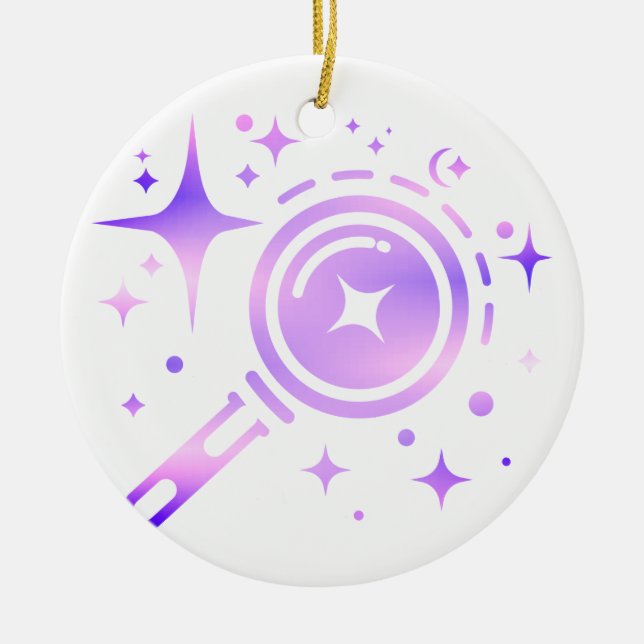 Sparkle Stars, Beacon of the Limitless Digital Age Ceramic Tree Decoration (Front)