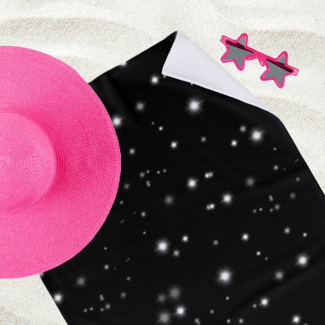 Sparkle Stars Pattern Beach Towel (Creator Uploaded)